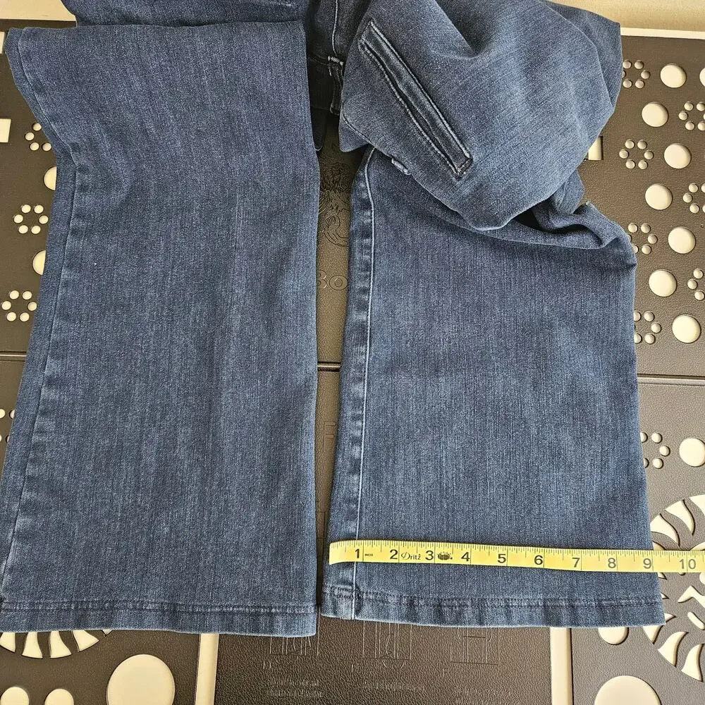 Betabrand Faux Denim Stretch Bootcut Pull On Pants‎ | Women's Medium | FLAWS